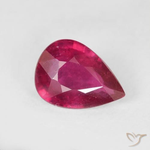1.14ct Natural Rojo rosado Rubí, En forma de pera, VS-SI