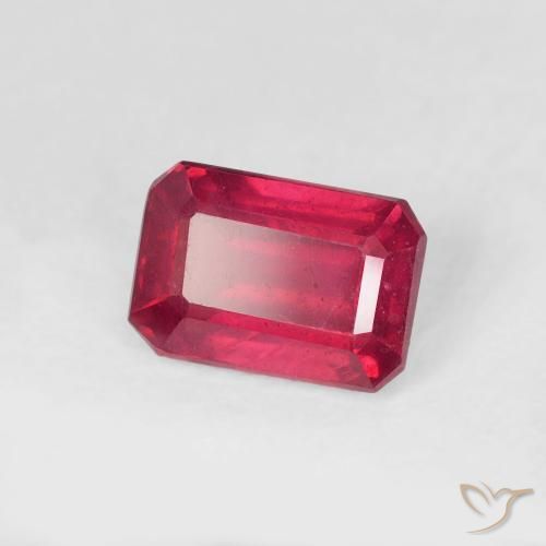 Rubí Rojo mermelada natural de 1.08 ct, Corte Octágono / Esmeralda, VS