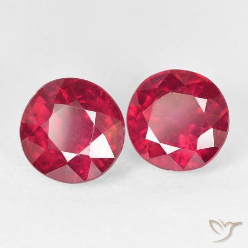 Gemas de Rubí Rojo mermelada natural de 4.48 ct, Redondo, VS