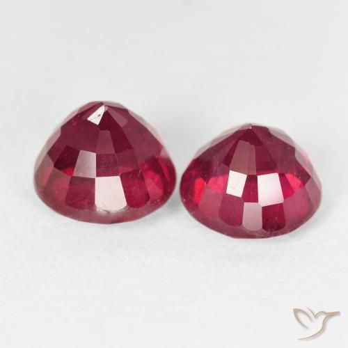 Gemas de Rubí Rojo mermelada natural de 4.48 ct, Redondo, VS