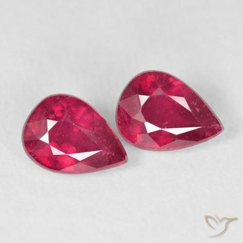 Gemas de Rubí Rojo mermelada natural de 2.07 ct, En forma de pera, VS