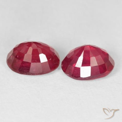 Gemas de Rubí Carmesí intenso natural de 4.15 ct, Ovalada, VS