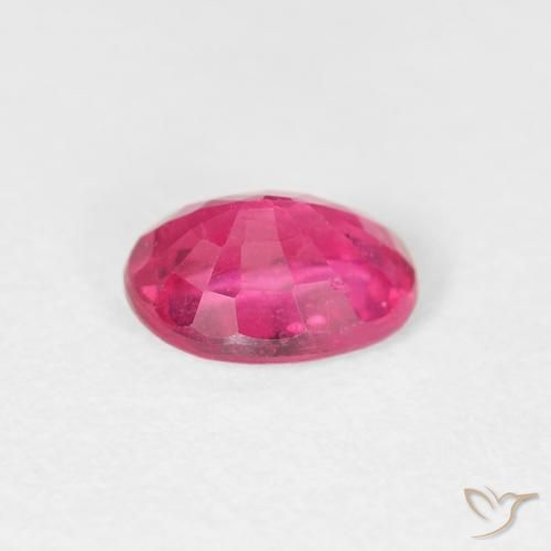 Rubí Rosado intenso natural de 1.13 ct, Ovalada, VS