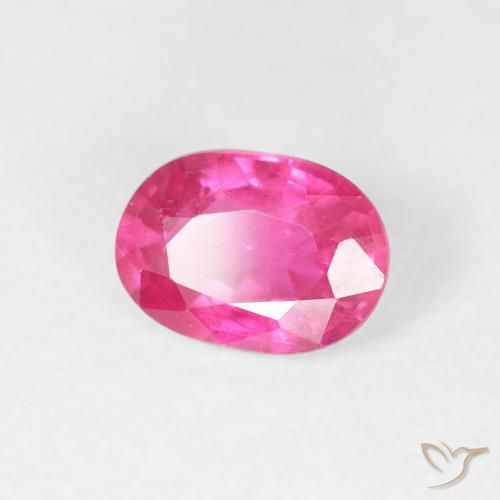 Rubí Rosado intenso natural de 1.19 ct, Ovalada, VS