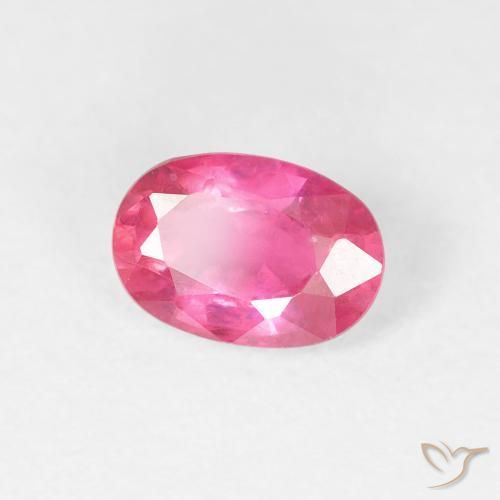 Rubí Rosado intenso natural de 1.14 ct, Ovalada, VS