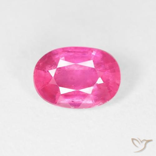 1.27ct Natural Medium Dark-Pink Rubí, Ovalada, VS