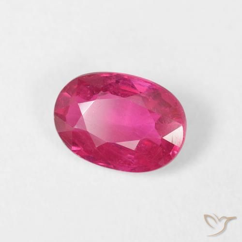 Rubí Medium Dark-Pink natural de 1.09 ct, Ovalada, VS
