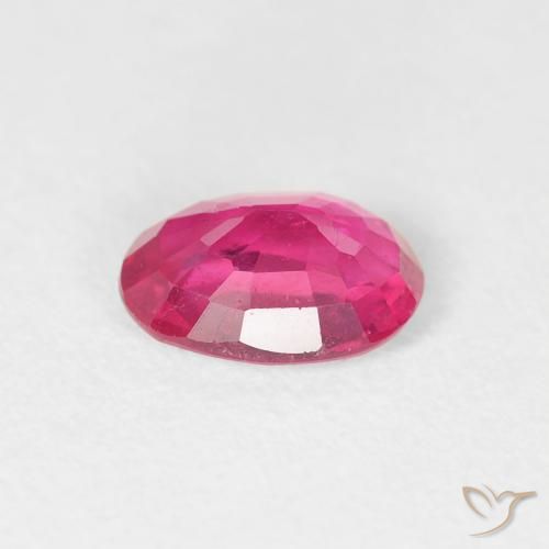 Rubí Medium Dark-Pink natural de 1.09 ct, Ovalada, VS