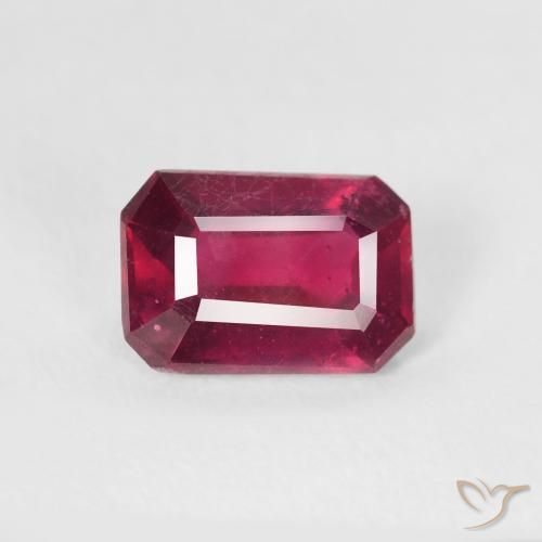 1.13ct Natural Rosado rojizo intenso Rubí, corte esmeralda, VS