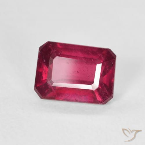 Rubí Rojo rosado natural de 1.41 ct, Corte Octágono / Esmeralda, VS