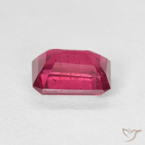 Rubí Rojo rosado natural de 1.41 ct, Corte Octágono / Esmeralda, VS