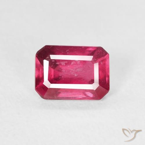 1.08ct Natural Rosado rojizo intenso Rubí, corte esmeralda, VS