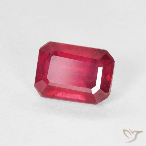 Rubí Rojo mermelada natural de 1.43 ct, Corte Octágono / Esmeralda, VS