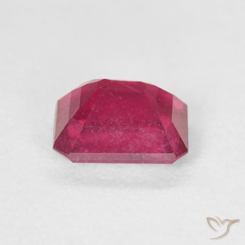 Rubí Medium Dark-Red natural de 1.59 ct, Corte Octágono / Esmeralda, VS