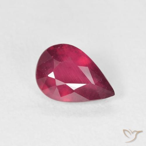 0.97ct Natural Rosado rojizo intenso Rubí, En forma de pera, VS-SI