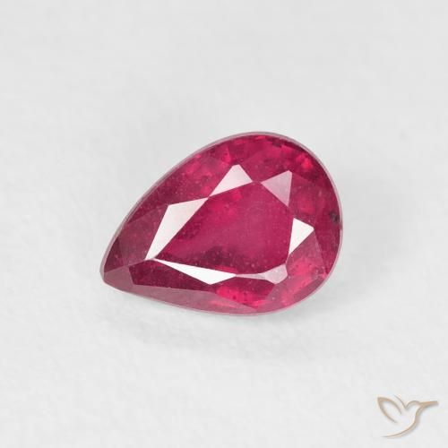 1.01ct Natural Rosado rojizo intenso Rubí, En forma de pera, VS-SI