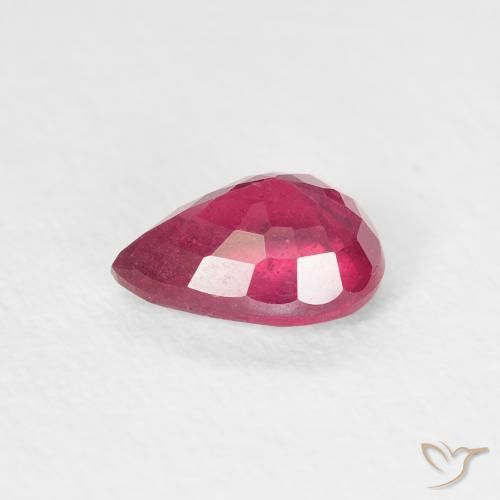 Rubí Rosado rojizo intenso natural de 1.01 ct, En forma de pera, VS-SI