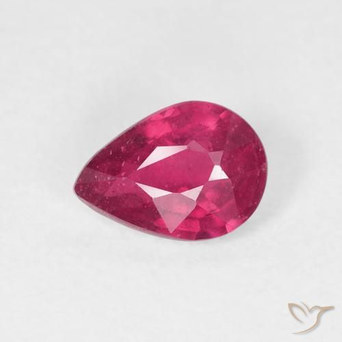 0.91ct Natural Rojo claro Rubí, En forma de pera, VS-SI