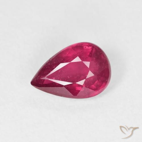 0.94ct Natural Rojo rosado Rubí, En forma de pera, VS-SI