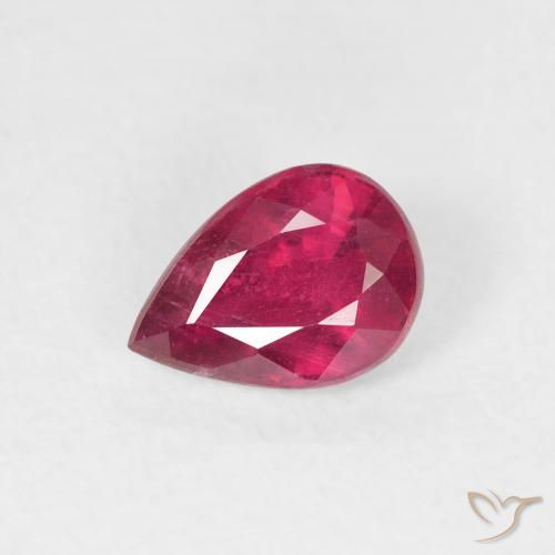 0.94ct Natural Rosado rojizo intenso Rubí, En forma de pera, VS-SI