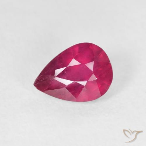 0.98ct Natural Rojo mermelada Rubí, En forma de pera, VS-SI