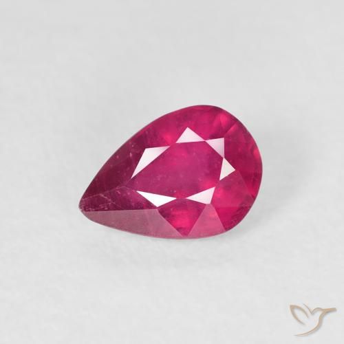 0.87ct Natural Rojo claro Rubí, En forma de pera, VS-SI