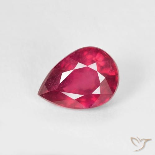 1.06ct Natural Carmesí intenso Rubí, En forma de pera, VS-SI