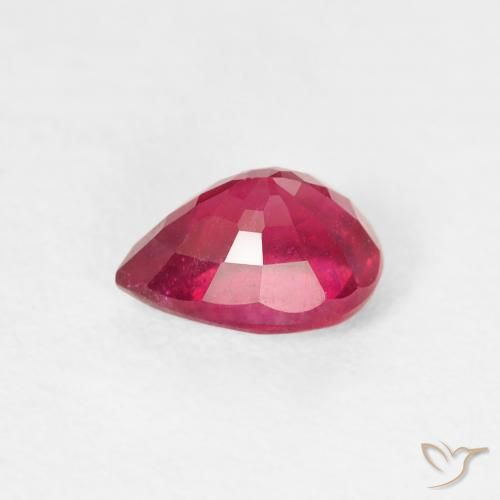 Rubí Carmesí intenso natural de 1.06 ct, En forma de pera, VS-SI
