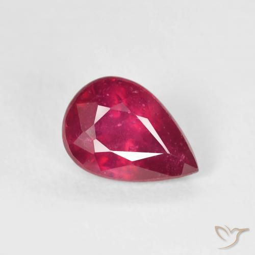 1.11ct Natural Rosado rojizo Rubí, En forma de pera, VS-SI