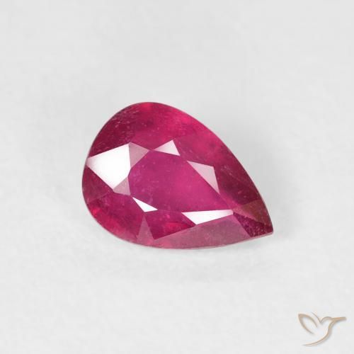 0.93ct Natural Rojo claro Rubí, En forma de pera, VS-SI