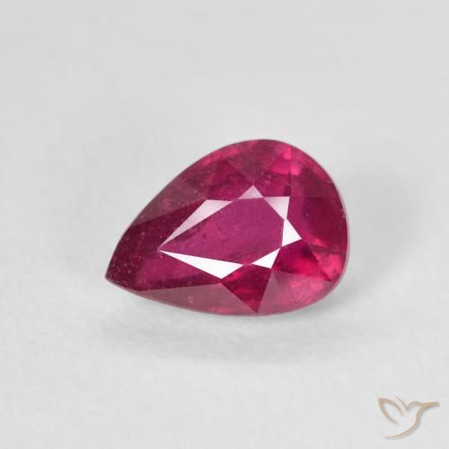 1.08ct Natural Rojo claro Rubí, En forma de pera, VS-SI