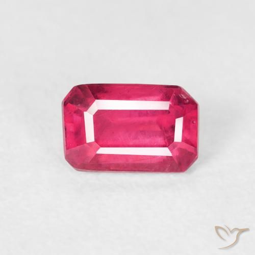 0.98ct Natural Rojo rosado Rubí, corte esmeralda, VS