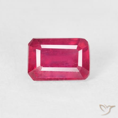 1.03ct Natural Rojo claro Rubí, corte esmeralda, VS