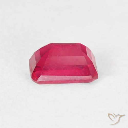 Rubí Rojo claro natural de 1.03 ct, Corte Octágono / Esmeralda, VS