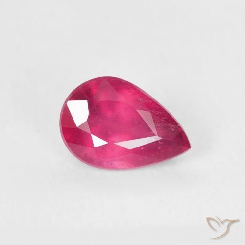 0.70ct Natural Rojo claro Rubí, En forma de pera, VS-SI