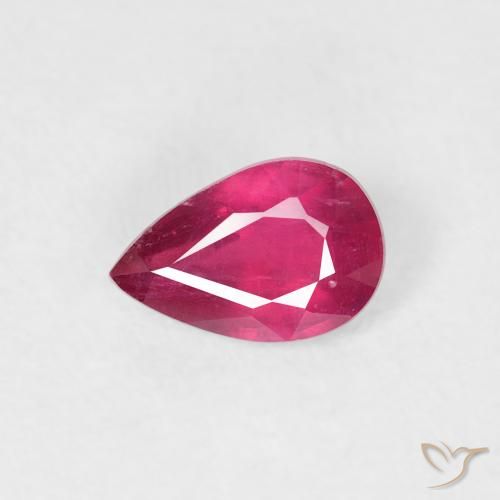 0.56ct Natural Rojo rosado Rubí, En forma de pera, VS-SI