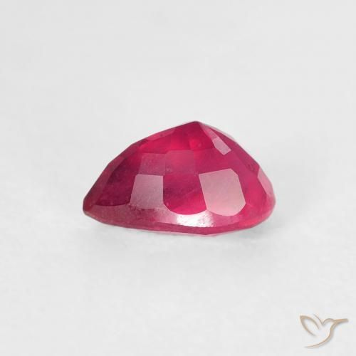 Rubí Medium Dark-Red natural de 0.76 ct, En forma de pera, VS-SI