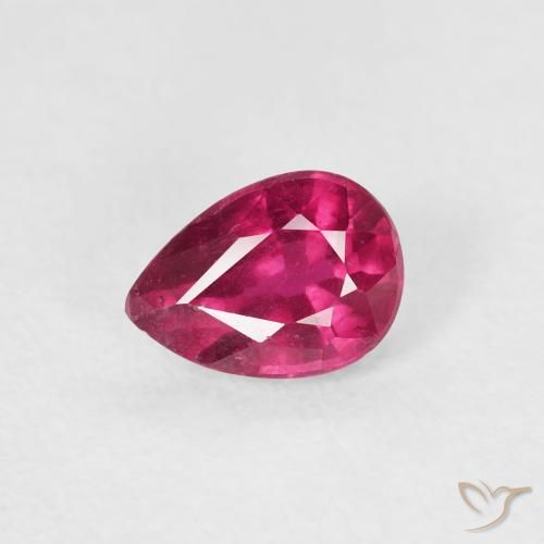 0.62ct Natural Rojo rosado Rubí, En forma de pera, VS-SI