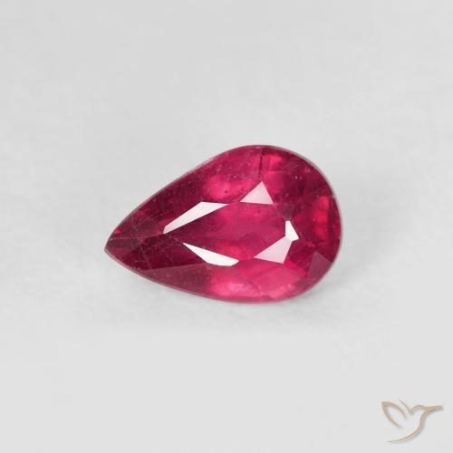 0.63ct Natural Rosado rojizo intenso Rubí, En forma de pera, VS-SI