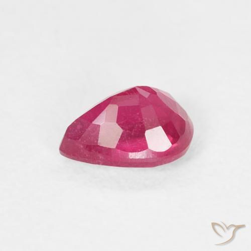 Rubí Rojo mermelada natural de 0.73 ct, En forma de pera, VS-SI