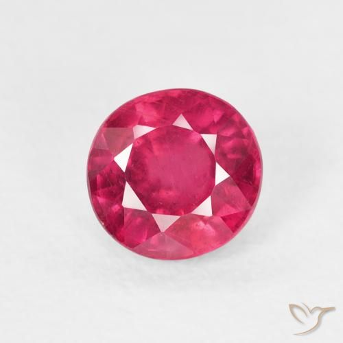 1.14ct Natural Rojo claro Rubí, Redondo, VS