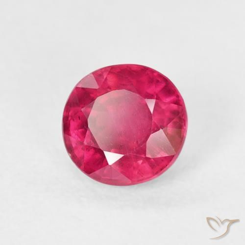 Rubí Rojo claro natural de 1.14 ct, Redondo, VS