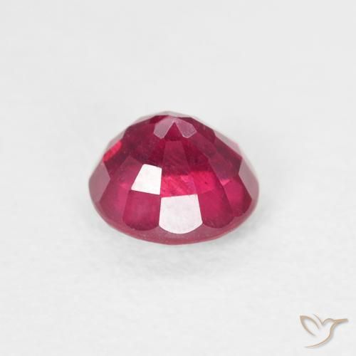 Rubí Rojo claro natural de 0.81 ct, Redondo, VS