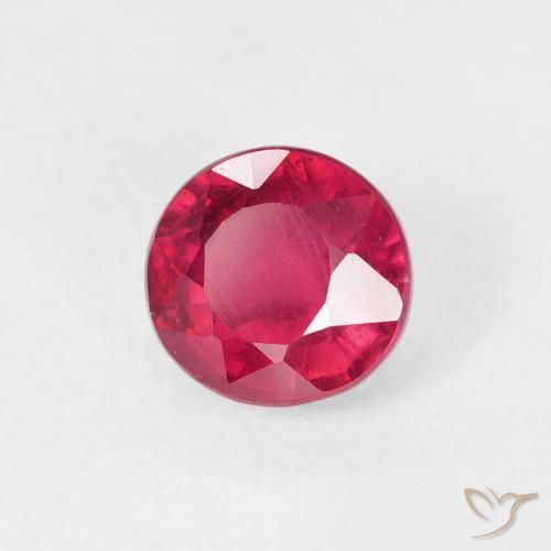 Rubí Rojo claro natural de 0.93 ct, Redondo, VS