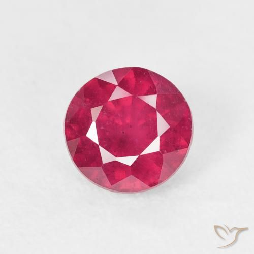 1.16ct Natural Rojo claro Rubí, Redondo, VS
