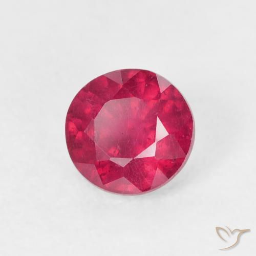 Rubí Rojo claro natural de 1.16 ct, Redondo, VS
