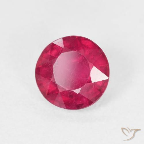 Rubí Medium Dark-Red natural de 1.21 ct, Redondo, VS