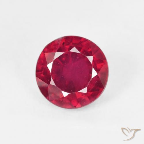1.28ct Natural Rojo medio Rubí, Redondo, VS