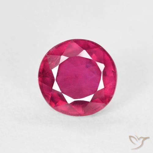1.24ct Natural Rojo claro Rubí, Redondo, VS