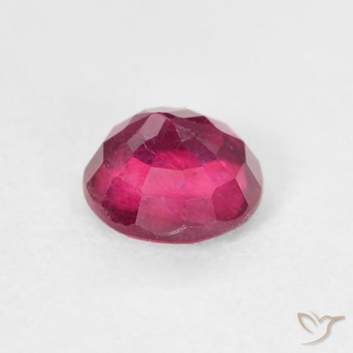 Rubí Rojo claro natural de 1.24 ct, Redondo, VS
